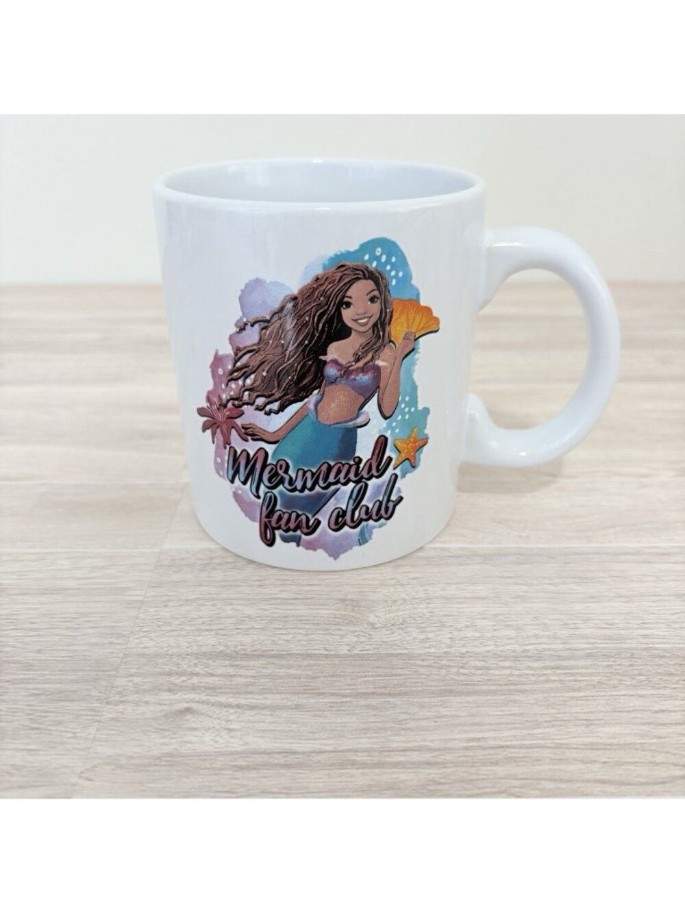 Disney Little Mermaid Fan Club 20oz Ceramic Mug Ariel Starfish Seashell